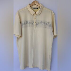 Travis Mathew Men’s Jalegre Performance Golf Polo Palm Tree Graphic Size XL
